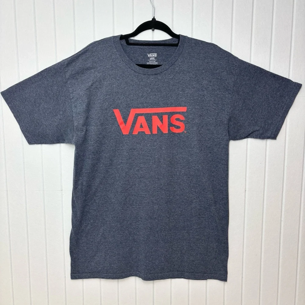 Vans Blue‎ and Red Short Sleeve Cotton Blend Tees Size L